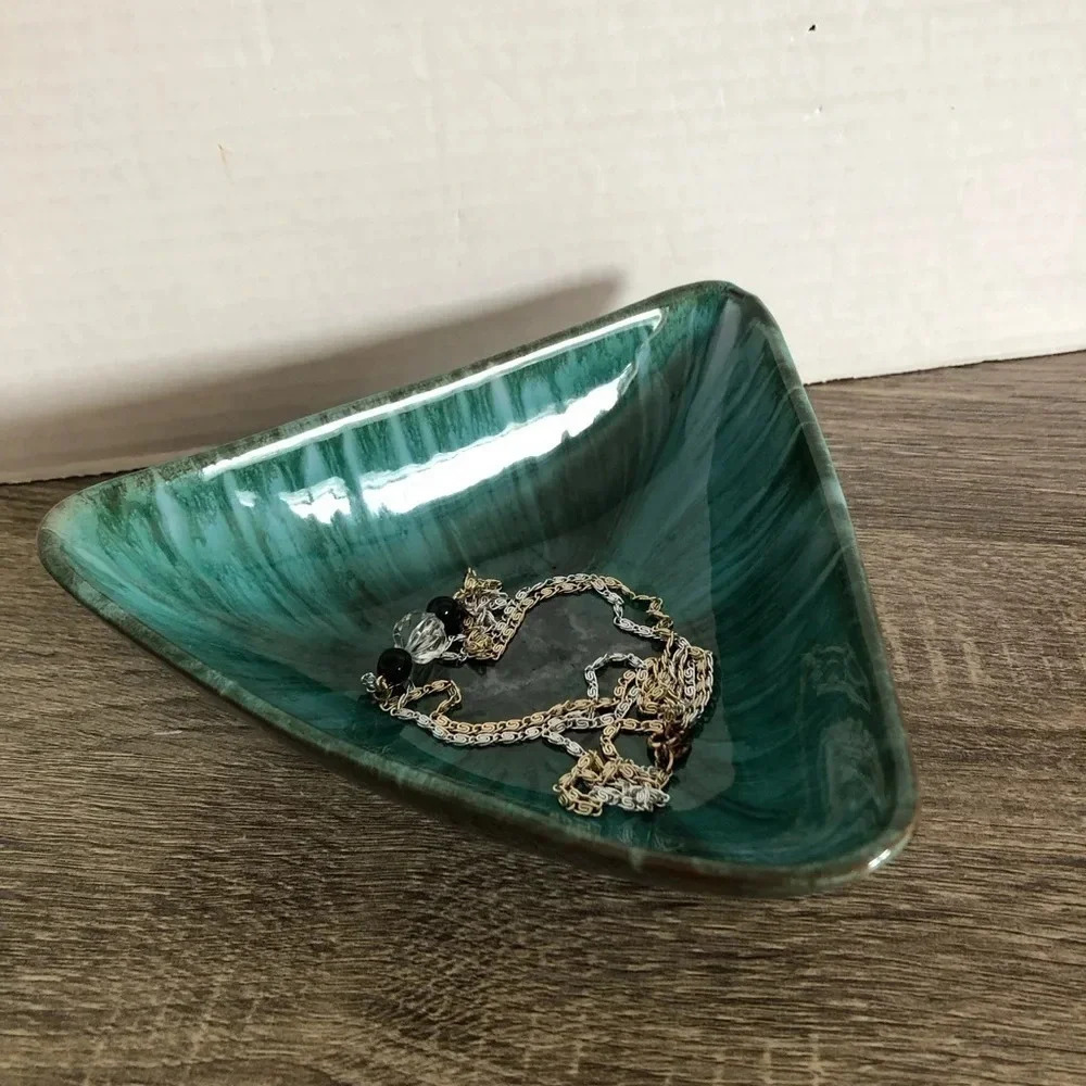 Vintage Blue Mountain Pottery Triangular  Dish